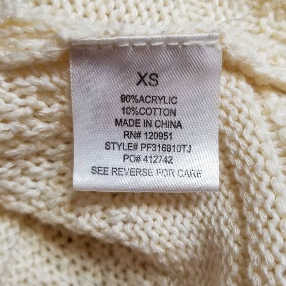 Pink Rose V-neck Cable Knit Sweater Jumper Size XS - Picture 5 of 5